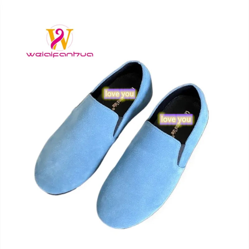 Women's Flat Shoes 2025 New Style Sports Shoes Women's Leather Casual Loafers Women Work Shoes Comfortable for Work Flats