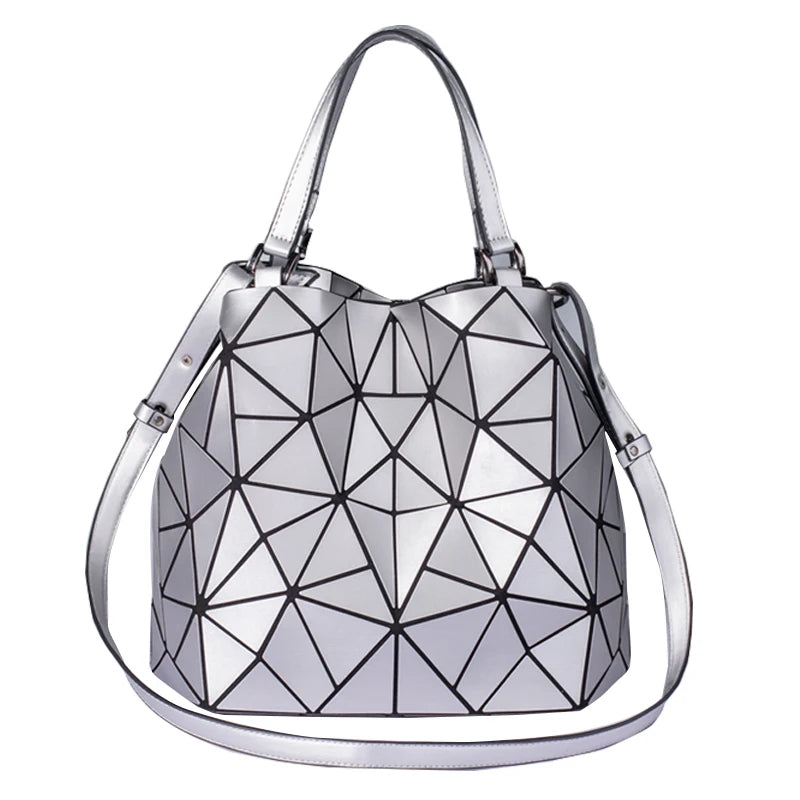 Handbags Bags For Women 2025 Designer Luxury Tote Bucket Bag Fashion Geometric Crossbody Shoulder Messenger Hand Bag Silver
