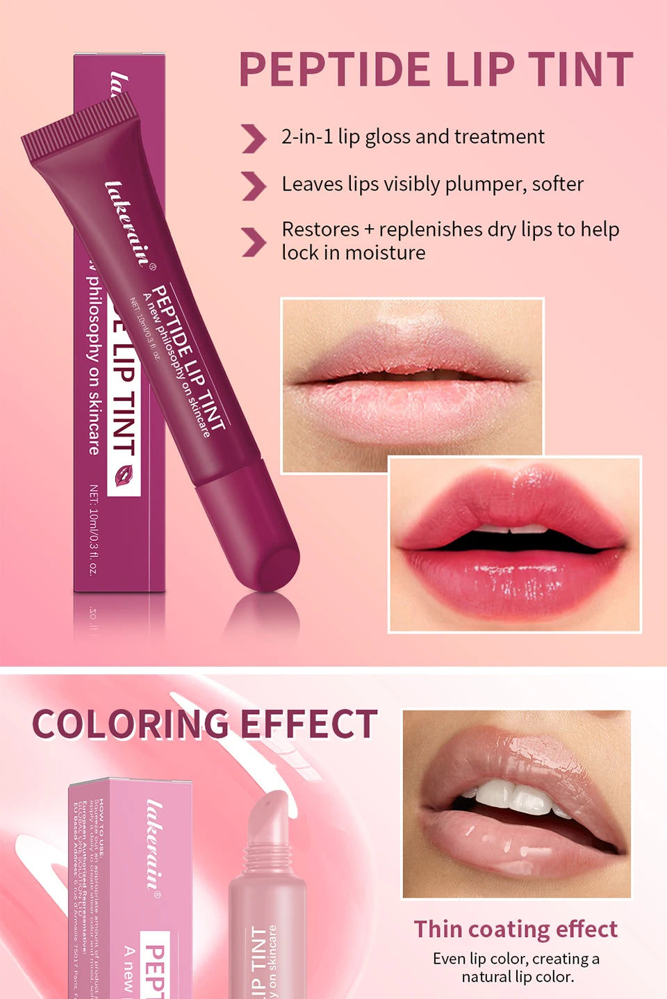Lip Hydrating Lip Gloss Glitter Glossy Plumping Lipgloss High Shine Glass Finish Nude Colors Shiny Jelly Liquid Lipstick