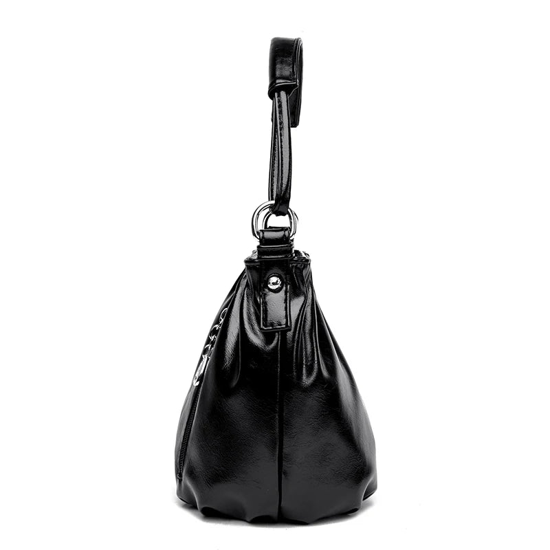 Women's Bag Bucket bag Handbags Female Handbags Retro Solid Color PU Leather Shoulder Underarm Bags Ladies Shopper Hobos Bags