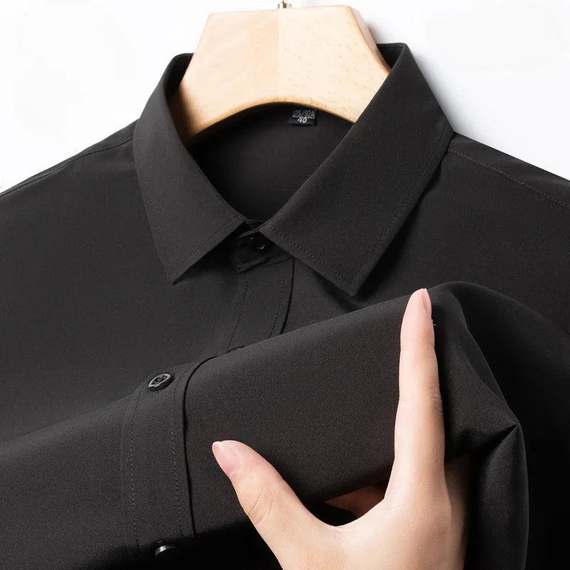 Lynett Lamar Men's Slim Fit Anti-Wrinkle Long Sleeve Dress Shirt — Social Business Casual S–4XL