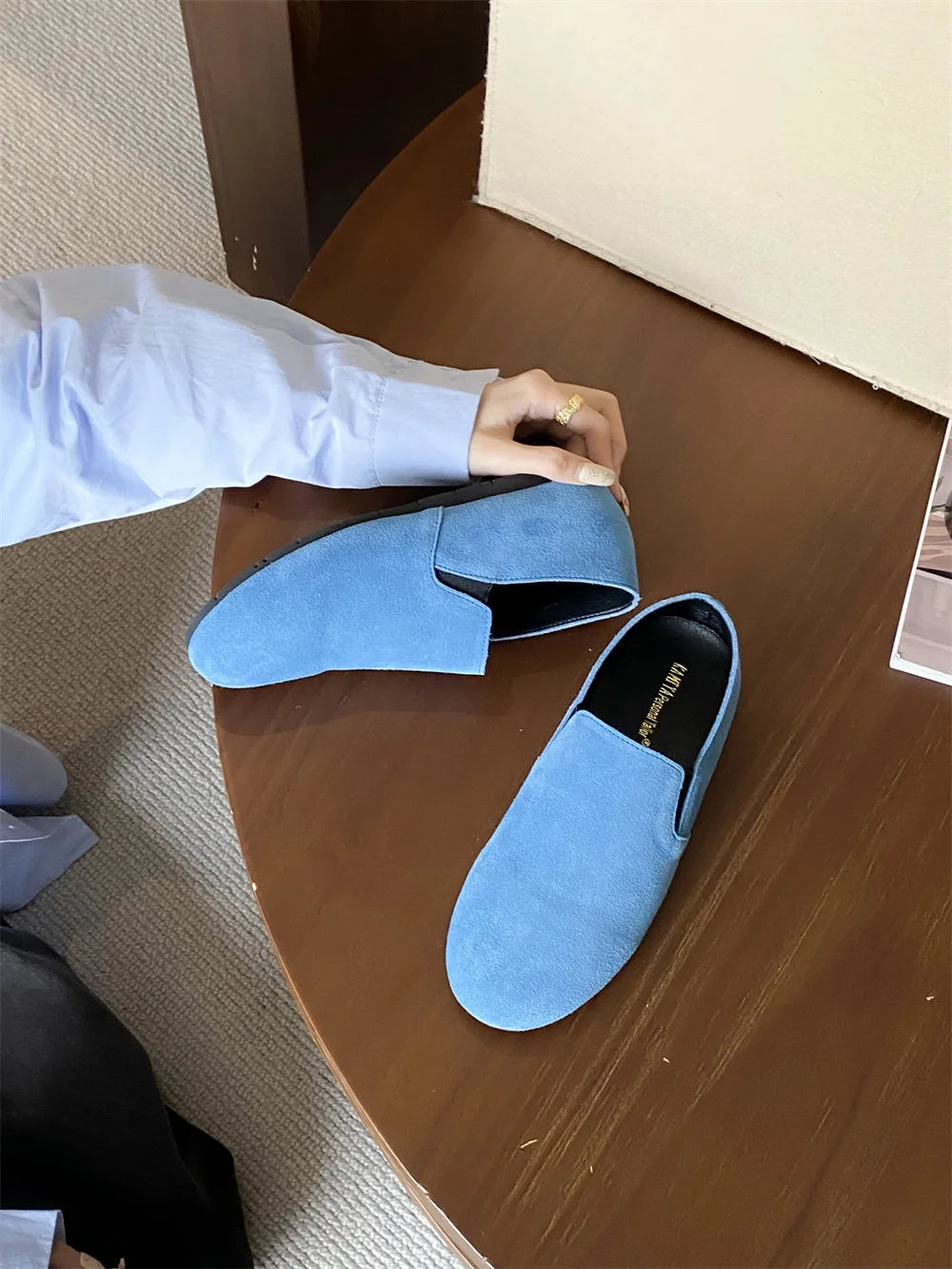 Women's Flat Shoes 2025 New Style Sports Shoes Women's Leather Casual Loafers Women Work Shoes Comfortable for Work Flats