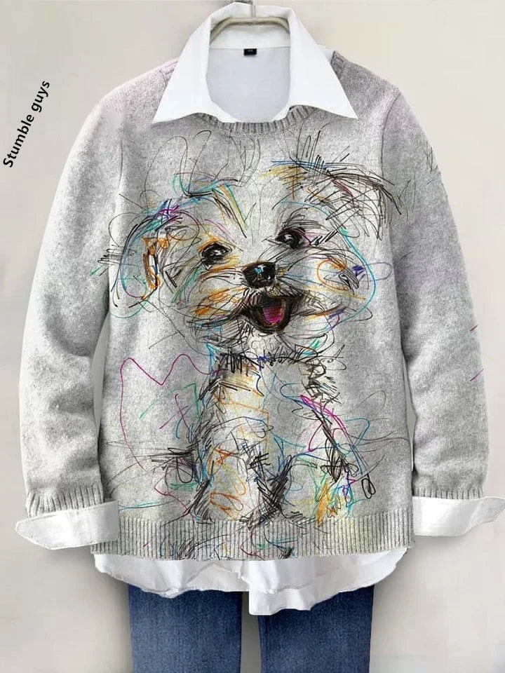 Women's Sweater Autumn Winter Fashion Casual Soft Warm Cozy Skin-Friendly Daily Wear Santa Hoodie Christmas Gift Knit Top