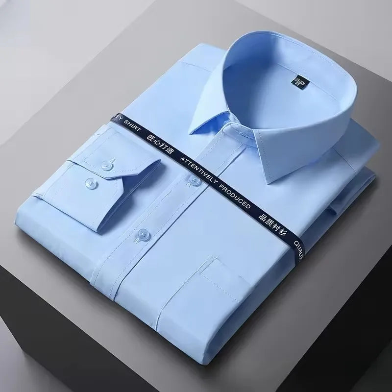 Lynett Lamar Men's Formal Office Shirt with Chest Pocket — Sizes S to 7XL