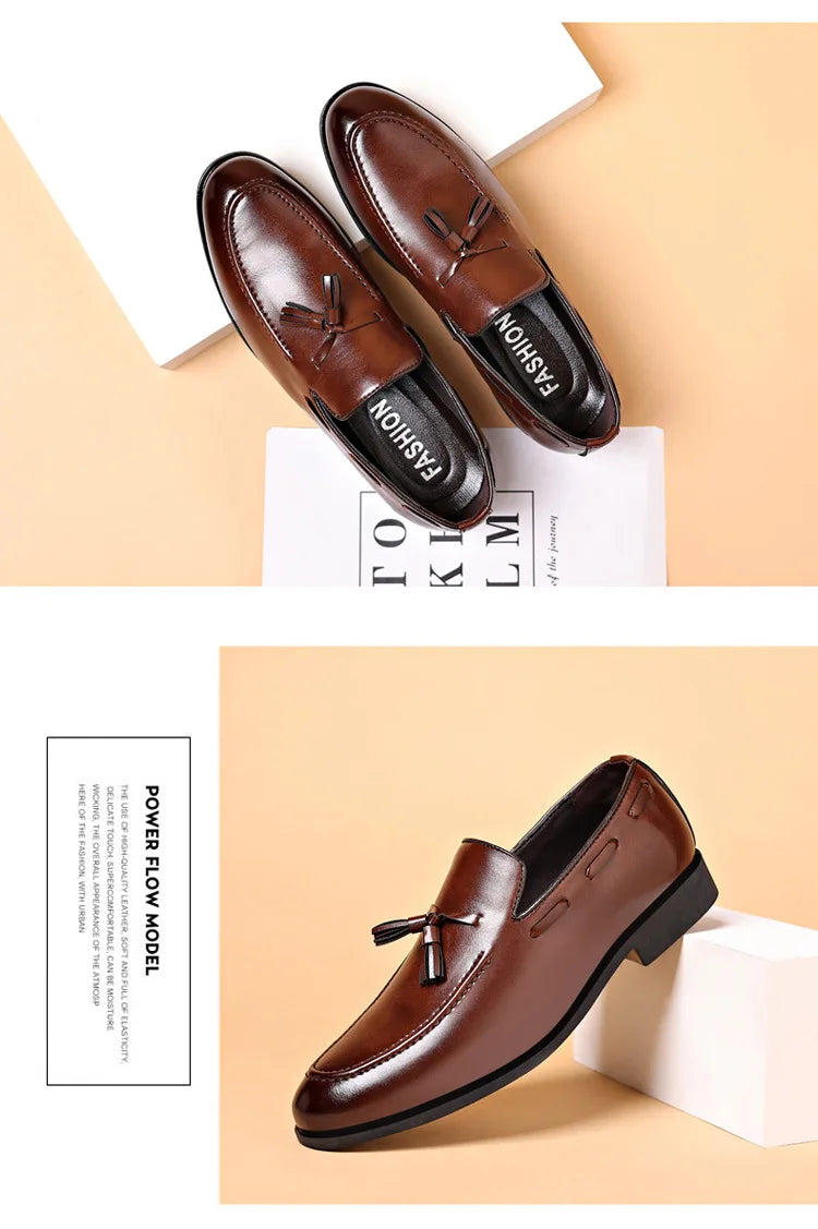 Men's Dress Shoes New Pu Leather Fashion Shoe for Mens Large Size Business Formal Casual Shoes Slip on Wedding Men Shoes Zapatos