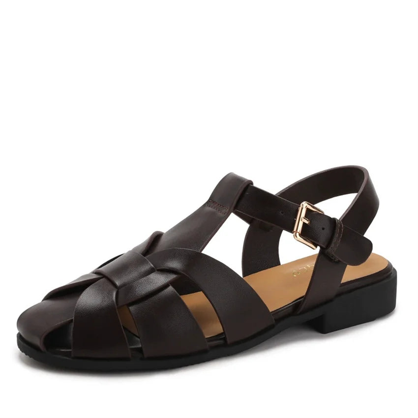 Women Flat Sandals Summer Female Shoes Elegant Office Ladies Sandals Casual Beach Sandalias Roman sandalias Zapatos de mujer