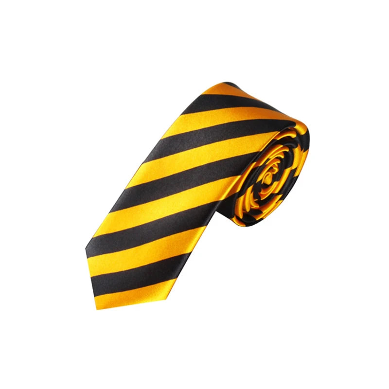 5CM Black White Striped Neckties For Men Formal Dress Neckwear Silk Imitation Narrow Neck Ties Women Shirts Casual Daily Cravate
