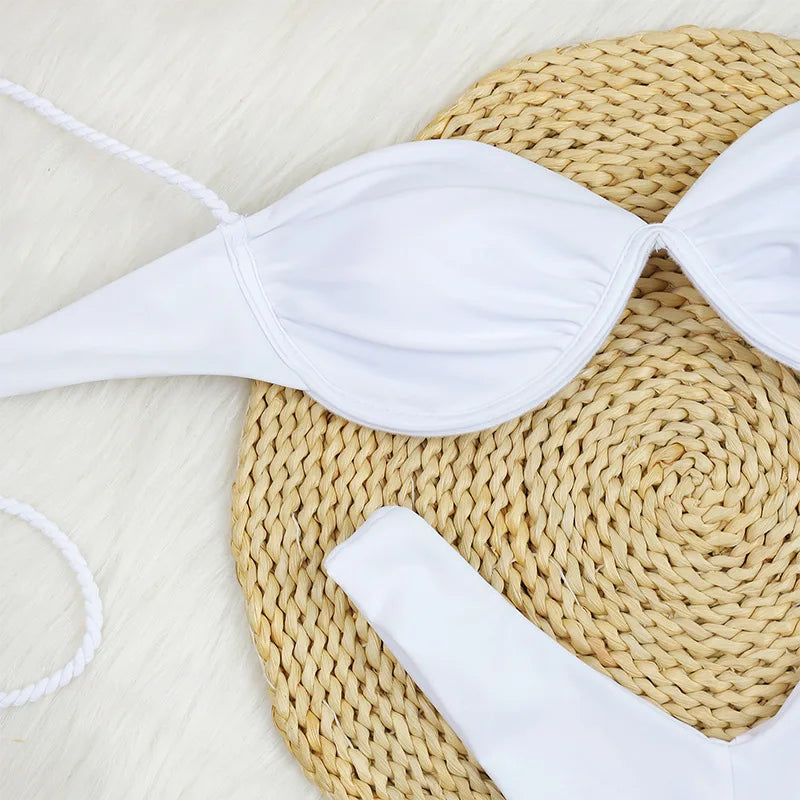2026 New Bikini Two-Piece Sets Bathing Suit Lady New Fashion Sexy Solid Color Casual Bathing Suit Women Micro Bikini Swimwear