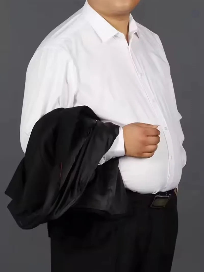 Lynett Lamar Men's Plus Size Long Sleeve Dress Shirt — Sizes 8XL to 11XL