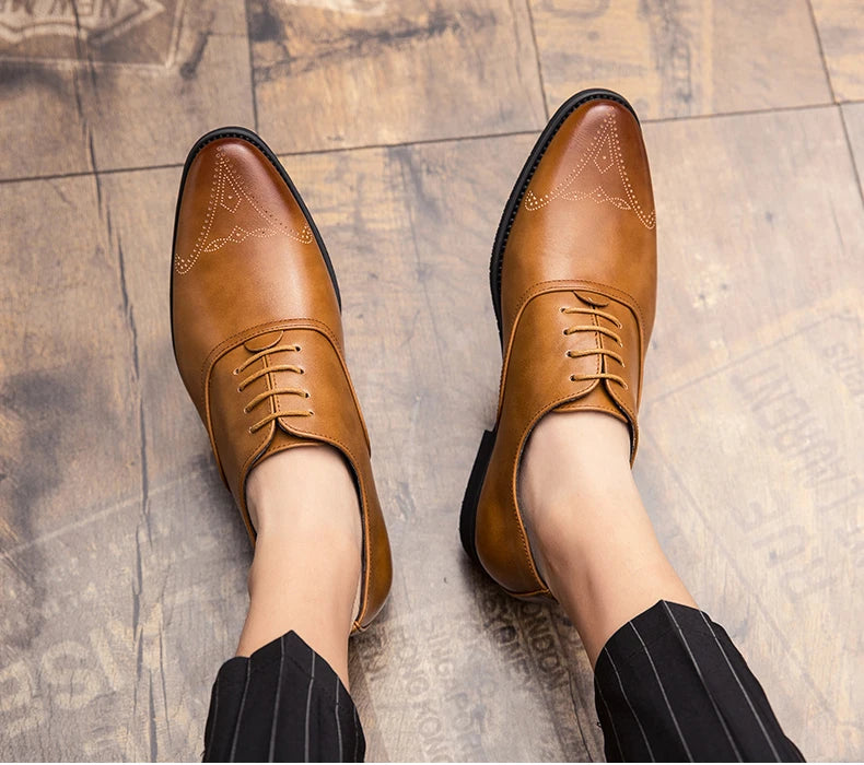 Wedding Shoes For Men Slip On Loafers Trend Tassels Leather Shoes Male Men’s Dress Shoes Business Shoes Men British Style Formal