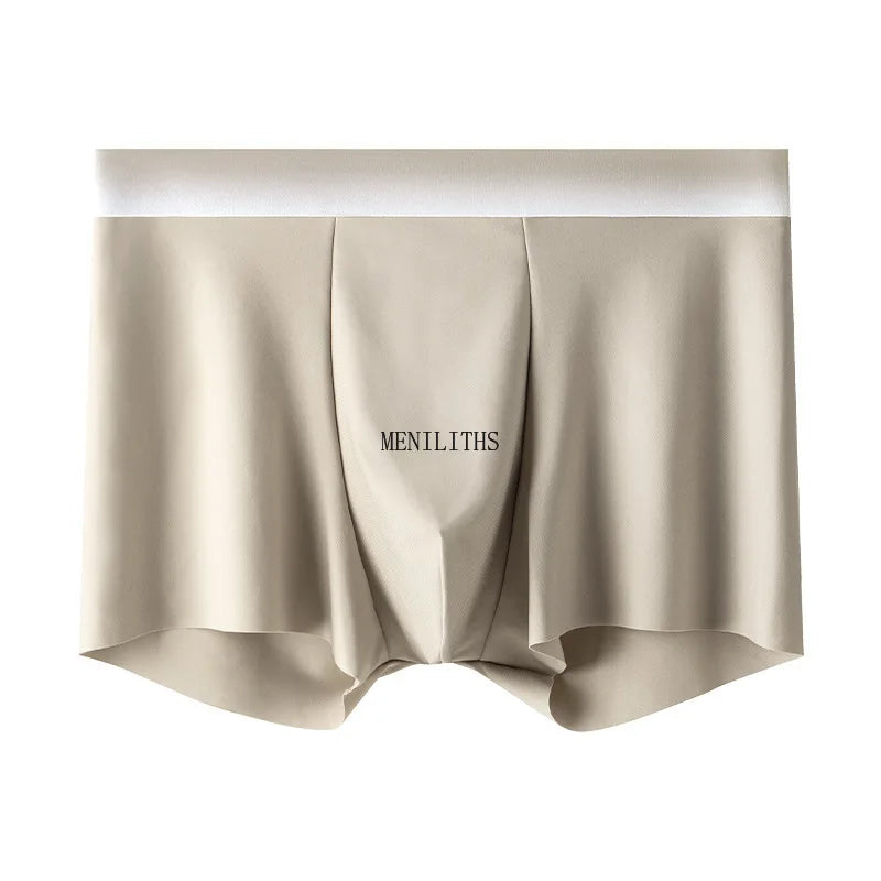 Ice silk Men's Underwear Men's Boxers Cotton crotch Men's New Breathable Four-corner Boxer Shorts мужские трусы  boxers for men