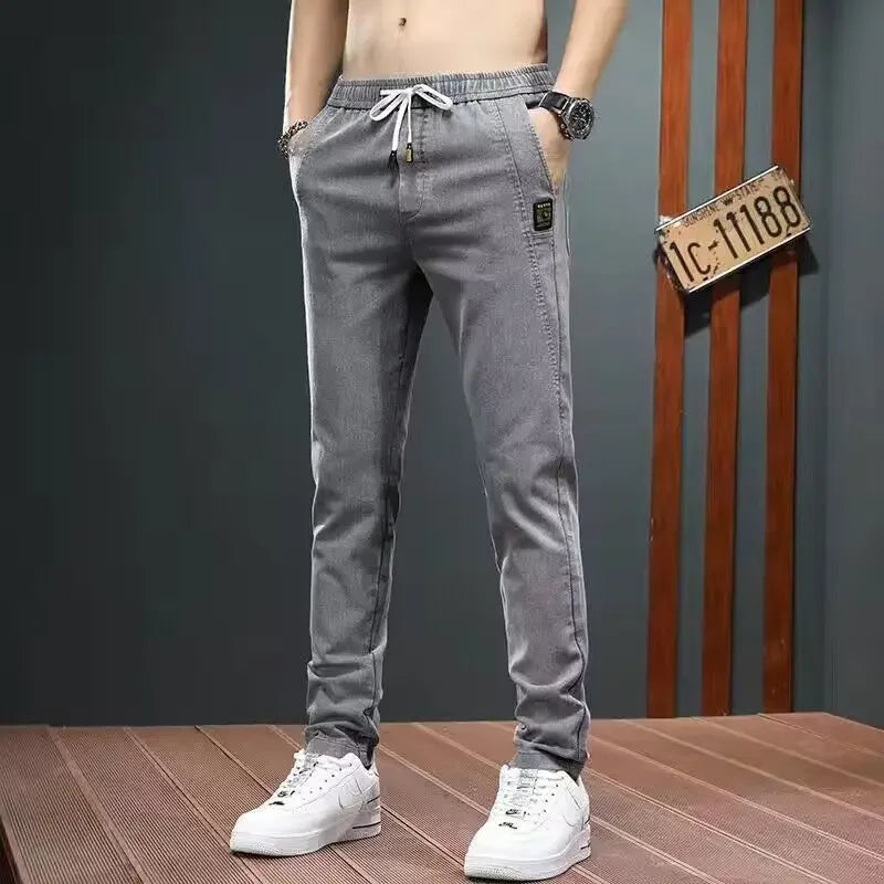 Straight Office Casual Pants Man Cotton Loose Summer Baggy Thin Business Trousers for Men Slacks High Quality Low Price Stylish