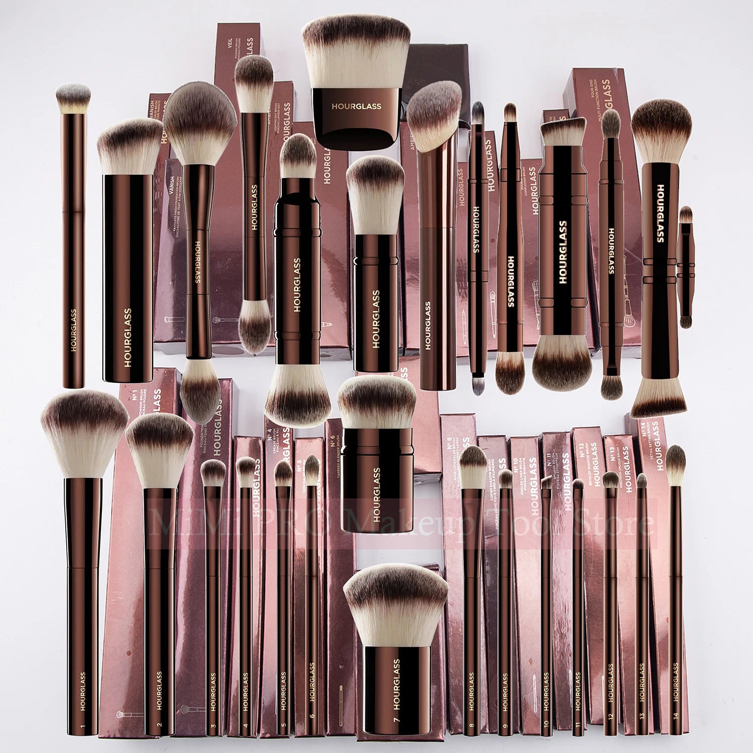 Makeup Brushes Powder Foundation Blush concealer Brush Eyeshadow Liner Smudge Brush Makeup Tool with Box single