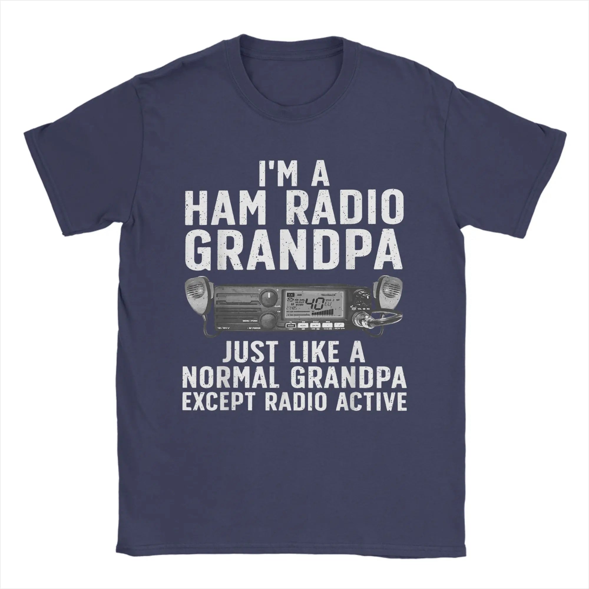 Men T-Shirts Funny Ham Radio Art Humorous 100% Cotton Tees Short Sleeve  T Shirts Crew Neck Clothing New Arrival