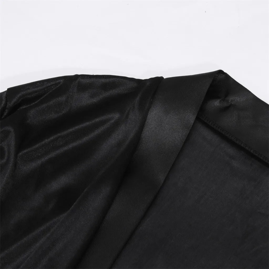 Womens Sexy Satin Sleepwear Lingerie Nightwear Underwear Night Gown Robe, Sexy Soft Comfortable Nightwear, Add Female Charm