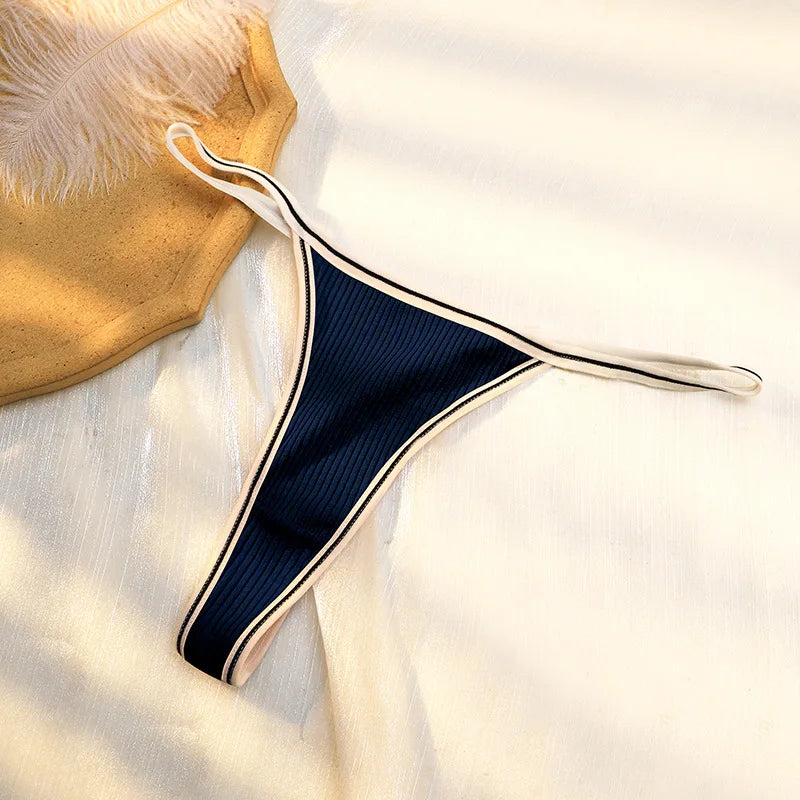 Women's Underwears One-piece Sexy G-Strings Low-waist Cotton Antibacterial Panties Yoga Girls Sports Fitness T-back Intimates