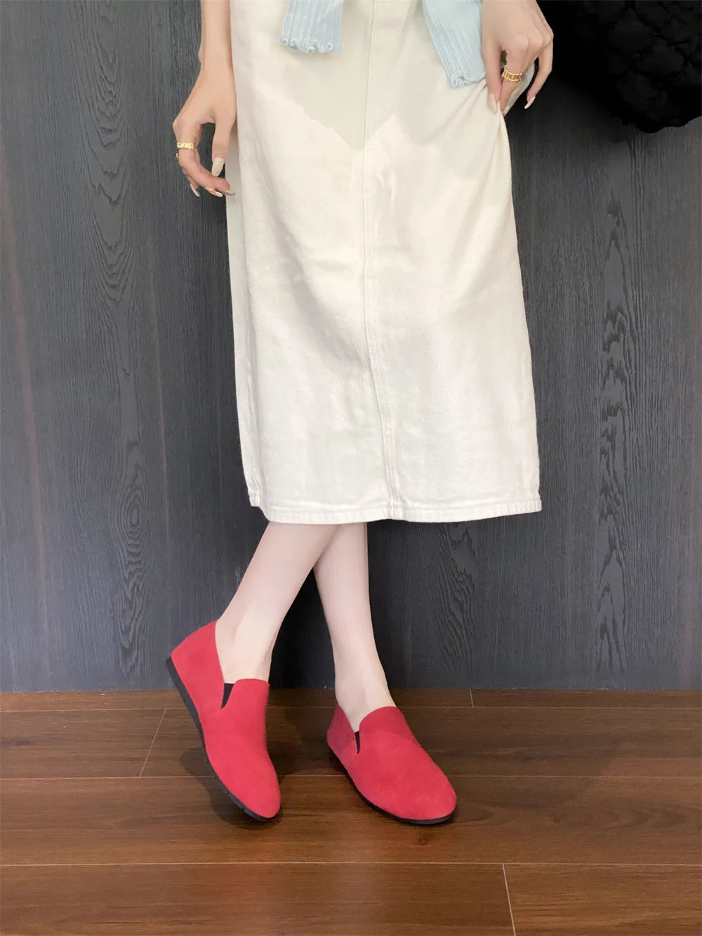 Women's Flat Shoes 2025 New Style Sports Shoes Women's Leather Casual Loafers Women Work Shoes Comfortable for Work Flats