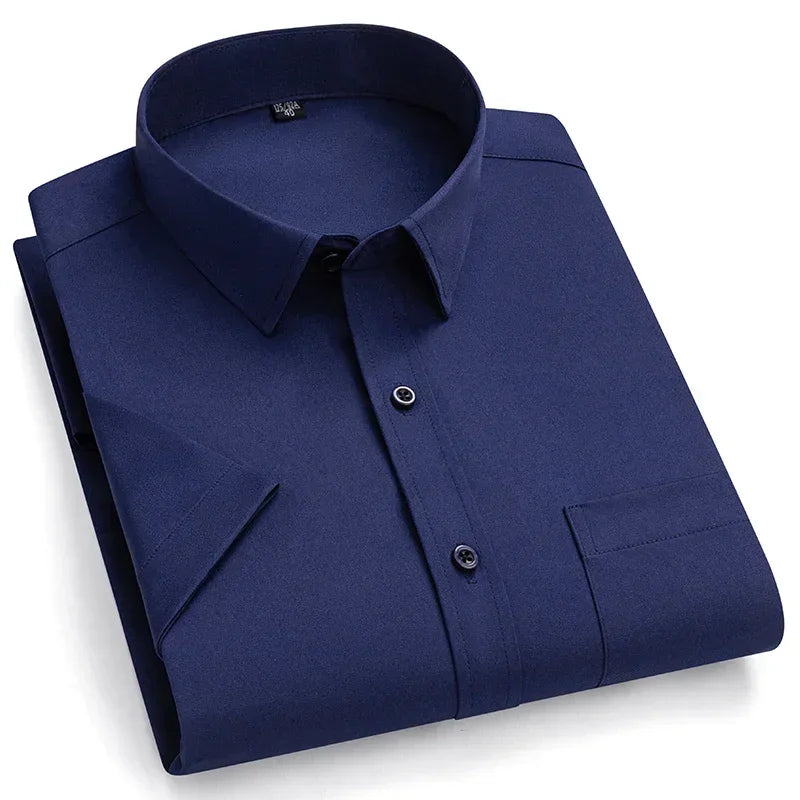 Lynett Lamar Men's Non-Iron Short Sleeve Stretch Shirt — Smart Casual Summer
