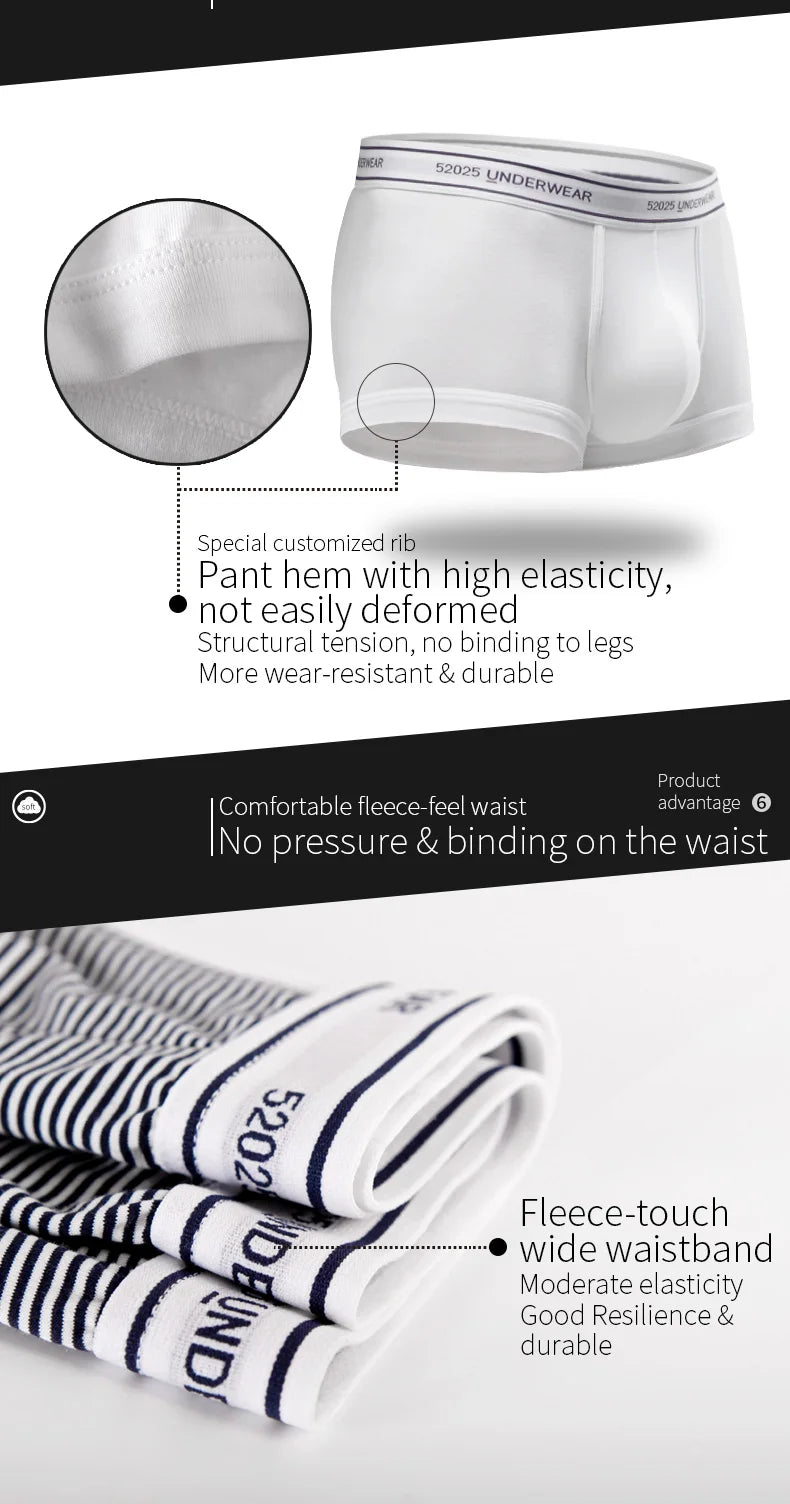 52025 Men’s Boxers – Crafted from Cotton-Modal Blend, Naturally Plant-Dyed, Breathable, Antibacterial & Exceptionally Soft