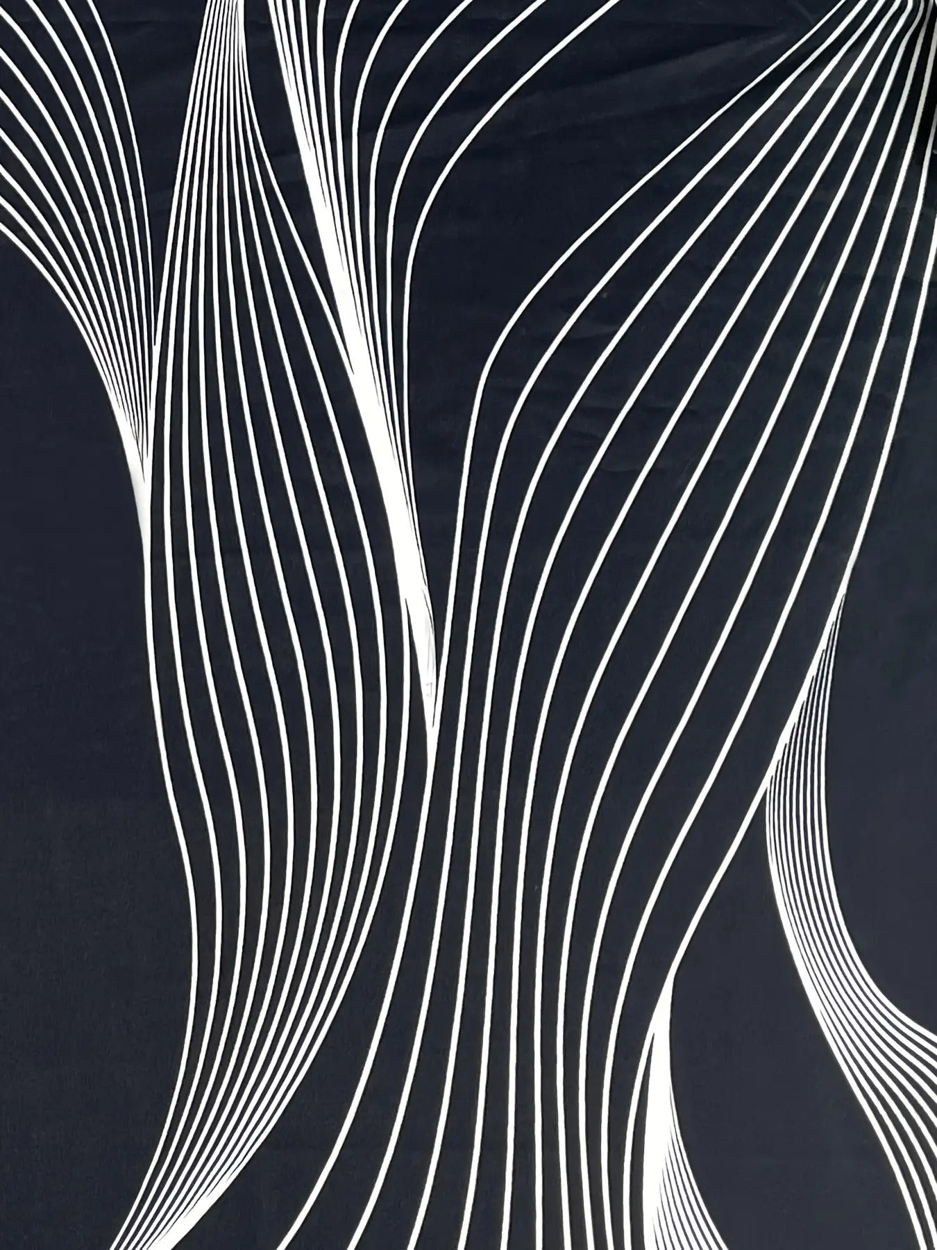 1 Set Women's Black & White Geometric Print Full-Zip Long Sleeve Suit - All-Season Polyester Pants & Top Set with Split Hem/Beige-Like Stripe, Casual to Formal Wear (Office, Wedding Guest) - Wrinkle-Resistant Outfit, Two Piec